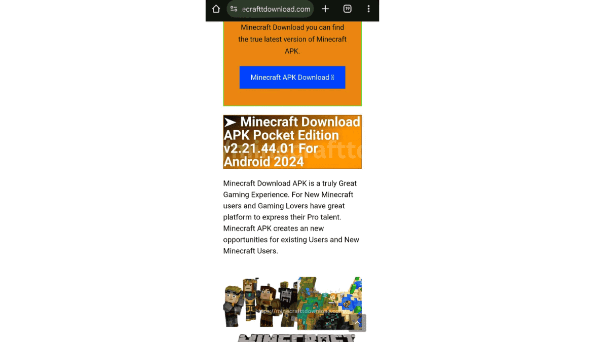 Minecraft apk download